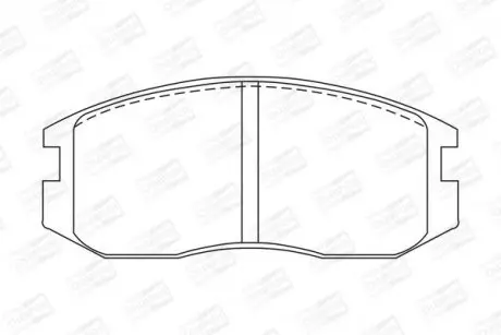 Колодки гальмові передні Mitsubishi Colt, Galant, Lancer III, IV, V, VI, Mirage / Toyota Cami, Rush CHAMPION 572375CH