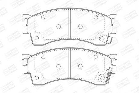 Колодки тормозные передние Mazda 323, 626, MX-6, Premacy, Xedos 6 CHAMPION 572434CH