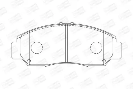 Колодки тормозные дисковые передние HONDA ACCORD VII (CM) 02-08, CIVIC IX Saloon (FB) 11- CHAMPION 572449CH