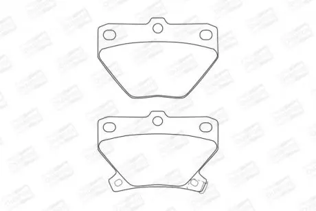 Тормозные колодки задние Toyota Celica, Corolla, Matrix, Prius, Yaris / Nissan Leaf CHAMPION 572450CH