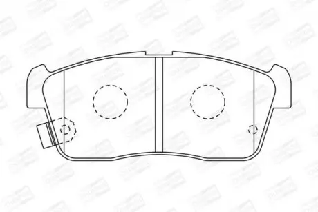 Гальмівні колодки передні Nissan Pixo / Subaru Justy / Suzuki Alto, Carry, Ignis CHAMPION 572471CH