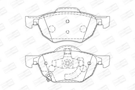 Колодки гальмівні передні дискові Honda Accord (03-) CHAMPION 572480CH