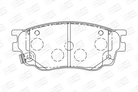 Колодки гальмівні передні дискові MAZDA 6 Hatchback (GG) 02-08, 6 Saloon (GG) 02-08 CHAMPION 572489CH