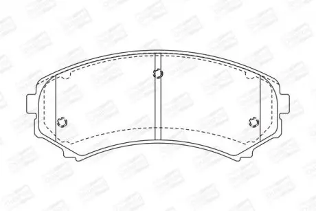 Колодки гальмівні передні дискові MAZDA E2000, E2200, MITSUBISHI Montero, Pajero, Shogun CHAMPION 572497CH