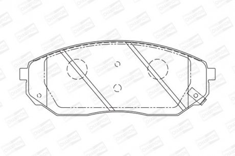 Колодки тормозные дисковые передние KIA SORENTO I (JC) 02-11|MAZDA 626 II (GC) 82-90 CHAMPION 572511CH