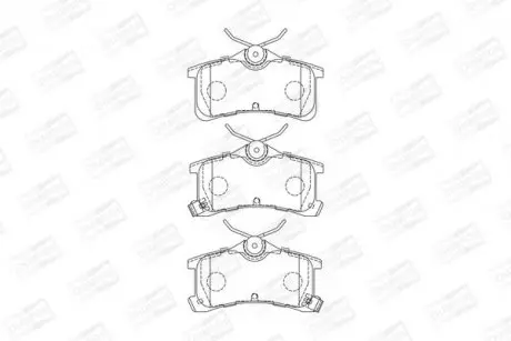 Гальмівні колодки задні Toyota Avensis, Corolla, Fortuner (2000->) CHAMPION 572520CH