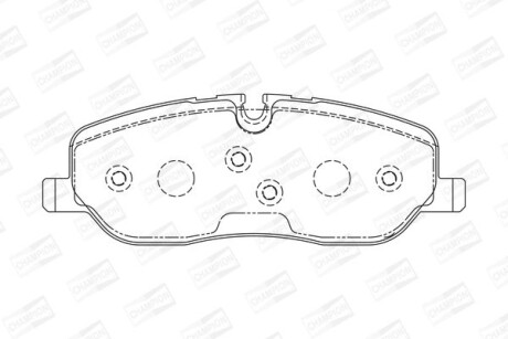 Гальмівні колодки передні Land Rover Discovery, Range Rover CHAMPION 572521CH