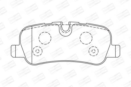 Тормозные колодки задние Land Rover Discovery, Range Rover CHAMPION 572522CH