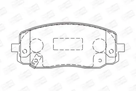Колодки гальмівні передні дискові HYUNDAI i10 I (PA) 07-|KIA PICANTO I (SA) 04-12 CHAMPION 572526CH
