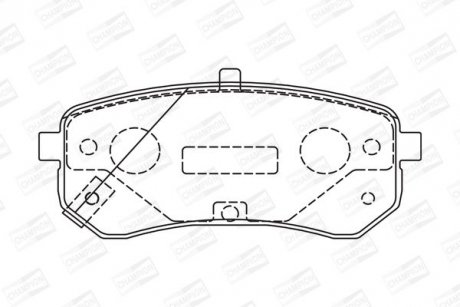 Колодки тормозные дисковые задние HYUNDAI i10 I (PA) 07-|KIA PICANTO I (SA) 04-12 CHAMPION 572527CH