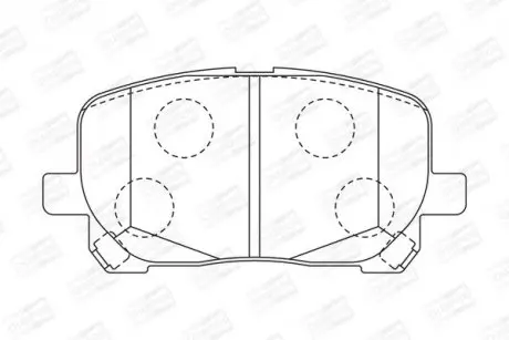 Гальмівні колодки передні Toyota Avensis Verso, Matrix CHAMPION 572546CH