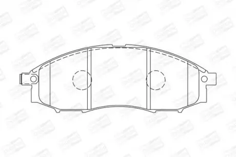 Гальмівні колодки передні Nissan Navara, Pathfinder, Pick Up CHAMPION 572551CH