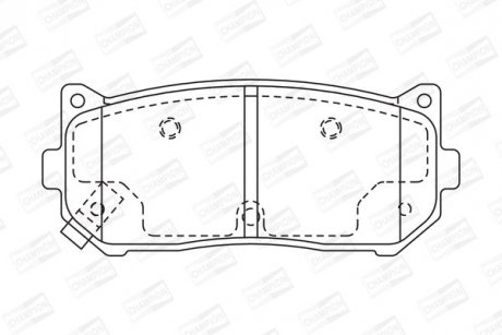 Гальмівні колодки задні Kia Carens / Shuma / Clarius CHAMPION 572556CH (фото 1)
