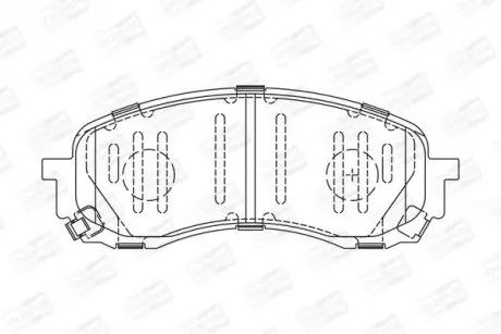 Колодки гальмівні передні дискові SUBARU IMPREZA Estate (GG) 00-08, IMPREZA Hatchback (GR, GH, G3) 07-14 CHAMPION 572571CH