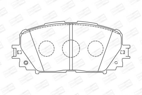 Тормозные колодки передние Toyota Yaris CHAMPION 572594CH