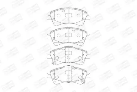 Гальмівні колодки передні Toyota Auris, Avensis, Verso CHAMPION 572600CH