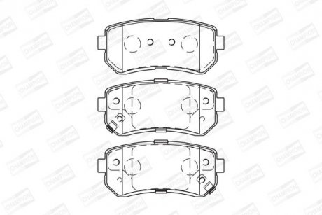 Тормозные колодки задние Hyuidai i20, i30, ix20, ix35, Tucson/KIA Sportage II, III CHAMPION 572604CH