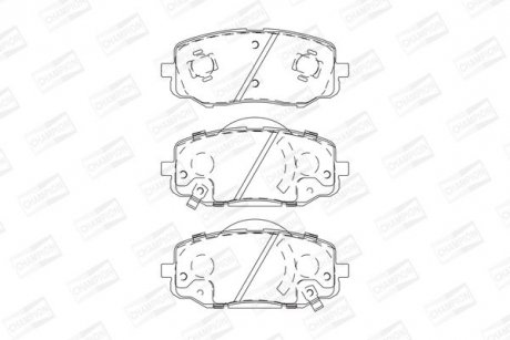 Гальмівні колодки передні HYUNDAI i20 CHAMPION 572609CH