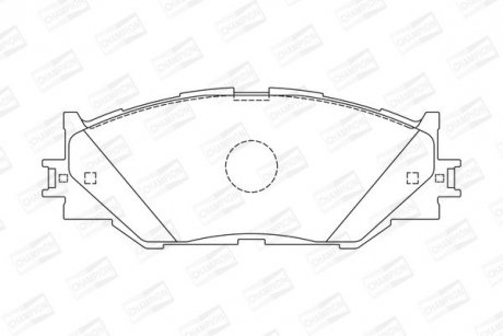 Гальмівні колодки передні Lexus IS II, III CHAMPION 572620CH