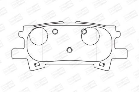 Колодки дискові гальмові задні LEXUS RX (_U3_) 03-08|TOYOTA HARRIER (_U3_) 03-13 CHAMPION 572621CH