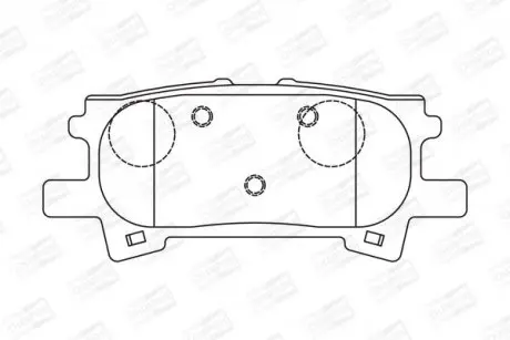 Колодки дискові гальмові задні LEXUS RX (_U3_) 03-08|TOYOTA HARRIER (_U3_) 03-13 CHAMPION 572621CH