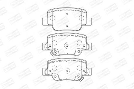Гальмівні колодки задні Toyota Verso (2009->) CHAMPION 572623CH