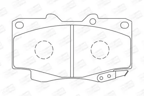 Тормозные колодки передние Toyota Fortuner/Hilux CHAMPION 572625CH