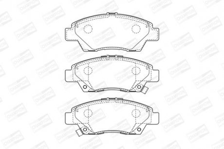 Гальмівні колодки передні Honda City, CR-Z, Insight, Jazz III, IV CHAMPION 572637CH