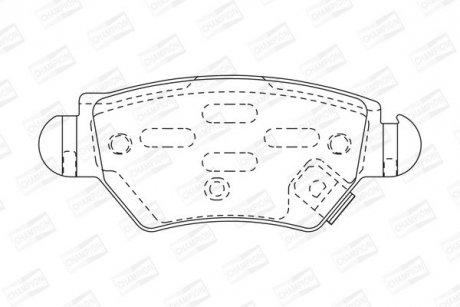 Задні гальмівні колодки Opel Astra G, Zafira A / Chevrolet Corsa / Chrysler Concorde CHAMPION 573010CH