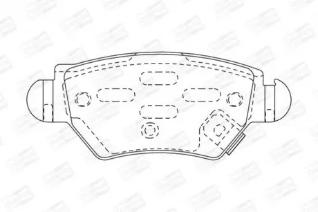 Тормозные колодки задние Opel Astra G, Zafira A / Chevrolet Corsa / Chrysler Concorde CHAMPION 573010CH