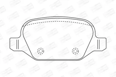 Гальмівні колодки задні Alfa Romeo 147 /156 /Fiat Linea CHAMPION 573014CH