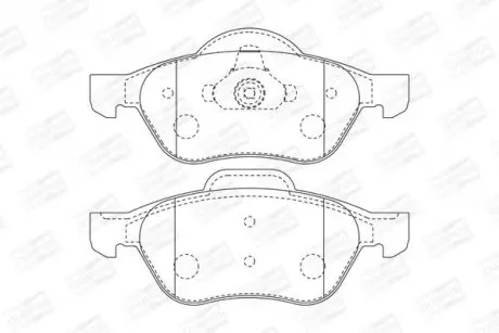 Тормозные колодки передние Renault Laguna II, Twingo II, Wind CHAMPION 573016CH