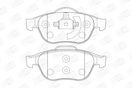 Гальмівні колодки передні Renault Laguna II, Scenic I (2001->) CHAMPION 573017CH
