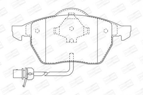 Гальмівні колодки передні Ford Galaxy / Seat Alhambra / VW Sharan CHAMPION 573022CH