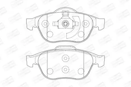 Тормозные колодки передние Renault Espace IV, Laguna II, Vel Satis CHAMPION 573025CH