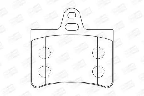 Гальмівні колодки задні Citroen C5 I, II (2001->) CHAMPION 573028CH