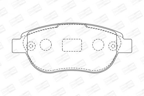 Колодки гальмові передні Citroen C3, C4, Xsara, Picasso/Peugeot 1007, 206, 207, 307, Partner CHAMPION 573031CH