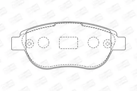 Колодки гальмові передні Citroen C3, C4, Xsara, Picasso/Peugeot 1007, 206, 207, 307, Partner CHAMPION 573031CH