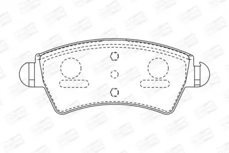 Гальмівні колодки передні Peugeot 206 /306 CHAMPION 573036CH