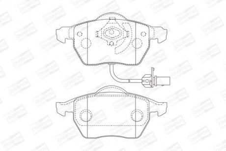 Колодки тормозные передние Audi A4, A6 Skoda Superb VW Passat CHAMPION 573037CH