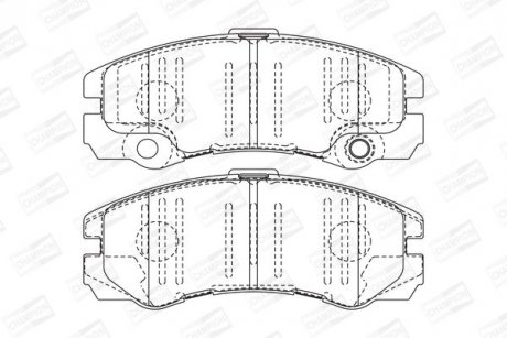 Гальмівні колодки передні Opel Frontera B (1998->) CHAMPION 573066CH