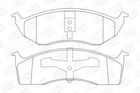 Тормозные колодки передние Dodge Caravan, Intrepid, Nepn/Chrysler Voyager CHAMPION 573072CH