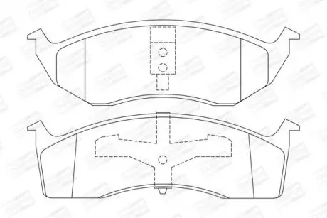 Гальмівні колодки передні Dodge Caravan, Intrepid, Nepn / Chrysler Voyager CHAMPION 573072CH