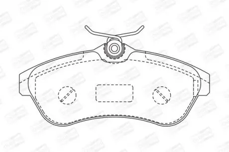 Гальмівні колодки передні Citroen C2 / C3 CHAMPION 573084CH
