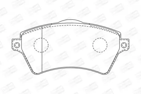 Гальмівні колодки передні Renault Alaskan / Nissan Navara, NP300 / Land Rover Freelander I CHAMPION 573102CH