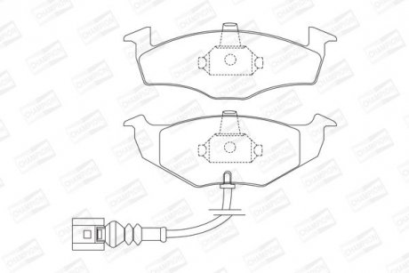 Тормозные колодки передние Skoda Fabia, Roomster / VW Polo CHAMPION 573111CH