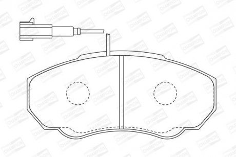 Гальмівні колодки передні Peugeot Boxer / Citroen Jumper / Fiat Ducato CHAMPION 573113CH