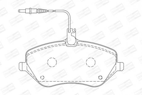 Колодки гальмові передні Peugeot 407, 607 / Citroen C5 III, C6 CHAMPION 573131CH