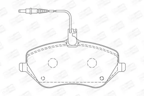 Тормозные колодки передние Peugeot 407, 607 / Citroen C5 III, C6 CHAMPION 573131CH