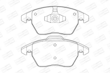 Колодки гальмівні передні дискові Citroen C4 2.0i / 2.0 HDI CHAMPION 573134CH